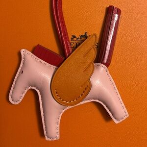 Lambskin Horse Pegasus Leather Bag Charm